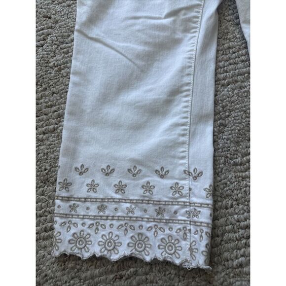 St Johns Bay Capri Jeans Women's 14 Stretch Mid Rise Slim Leg Pants - Picture 3 of 5